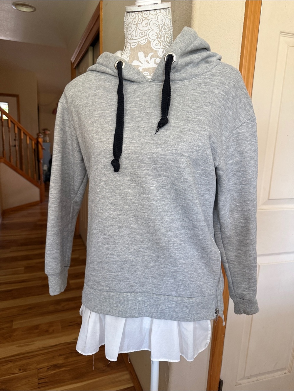Ruffled hoodie